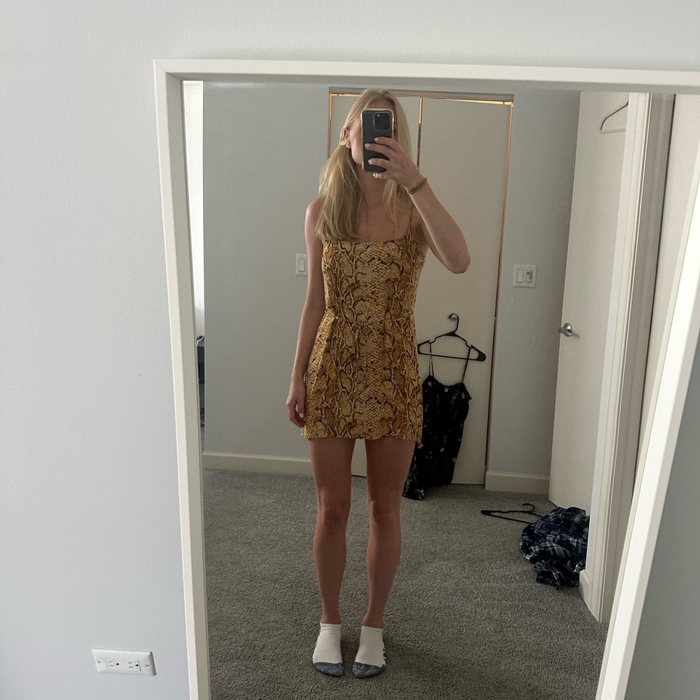 Snakeskin Reformation mini dress